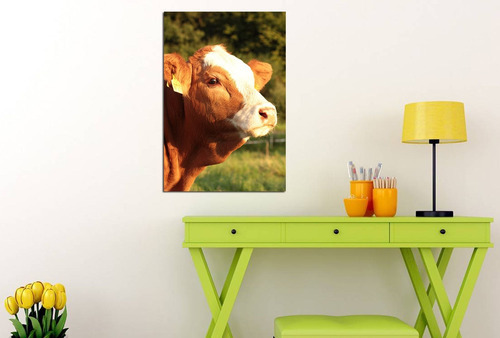 Vinilo Decorativo 40x60cm Vaca Animales Campo Pasto M1