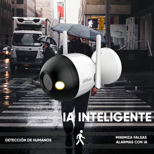 Kit videovigilancia Cronos Cámara Dahua Ip Bala F2CN-LED 2MP Wifi Full Color Audio Microsd 128gb Accesorios Kit De Cámara Inteligente DH-F2C-LED-128GB Dahua Microsd WDD128G1P0C