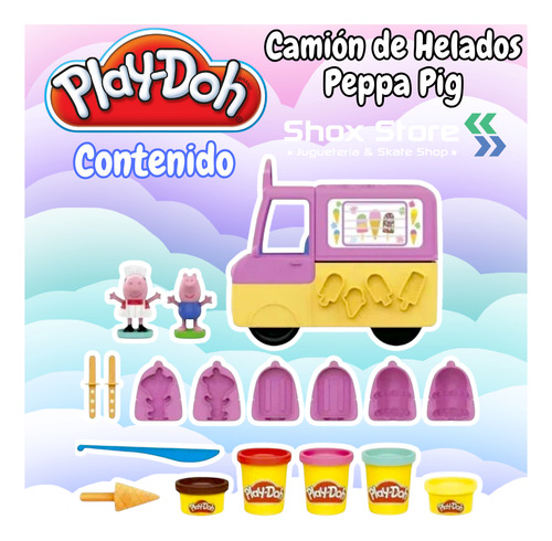 Camion Helados Peppa Pig Play Doh Masa Accesorios Plastilina