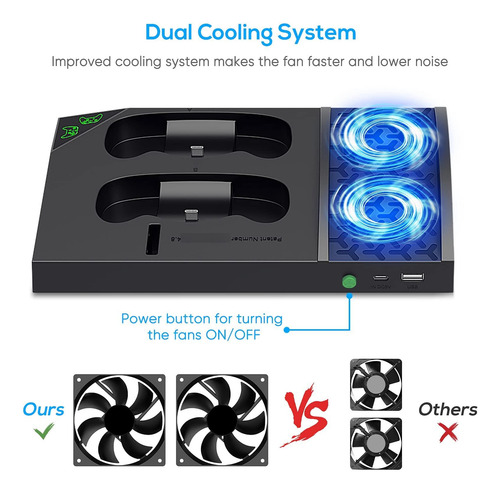 Ventilador Refrigeración Soporte Carga Consola Xbox Series S