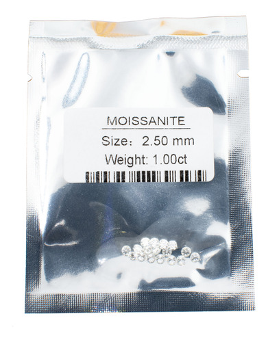 Moissanita Paq Con 17pz De 2.5mm Color D C2 Vvs1 1ct Total