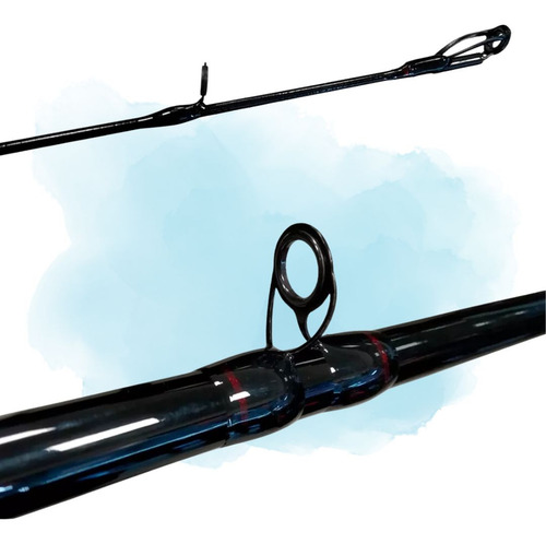 Vara P/ Carretilha Zest Power Stick 702 2,13m 40lb 2 Partes Cor Preto E Vermelho