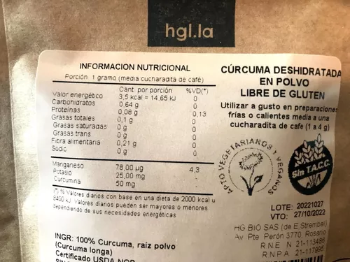 ORGANIKAL - Cúrcuma en Polvo 50gr