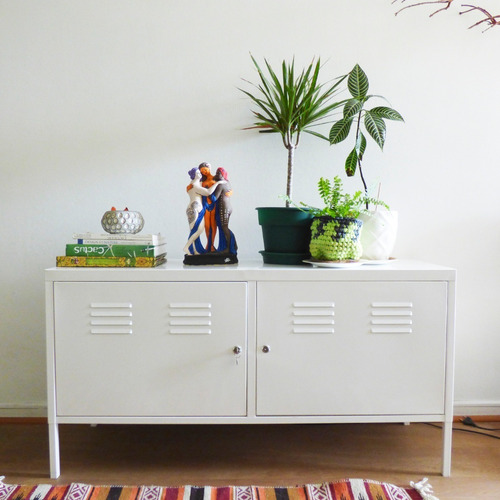 Mueble Tipo Rack Metalico Con Llave Blanco