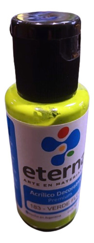 Pintura Acrilica Eterna Color Unidad 50 Ml Decoracion Color Verde Fluo
