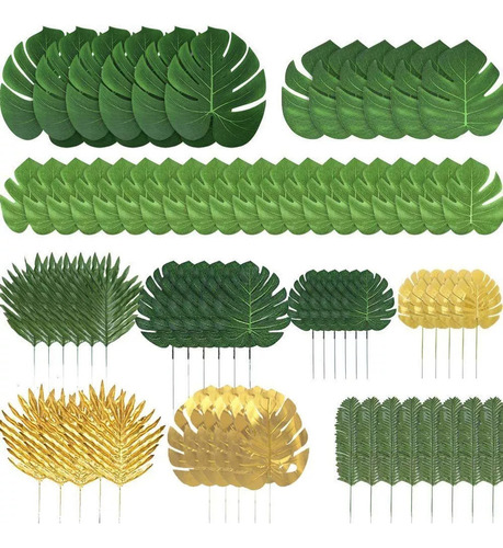 72 Unidades De Folhas De Palmeira Tropicais Arti Decorative