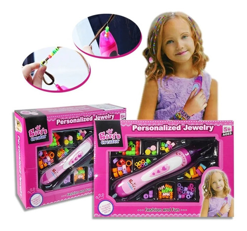 Set Peinados Chaquiras Niñas Accesorios Cabello Juguete