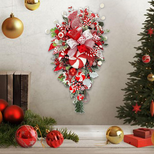 Guirnalda Colgante De Puerta De Pared Con De Navidad, Corona