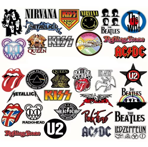 Stickers, Pegatinas, Calcomanias, De Bandas De Rock, X20 U