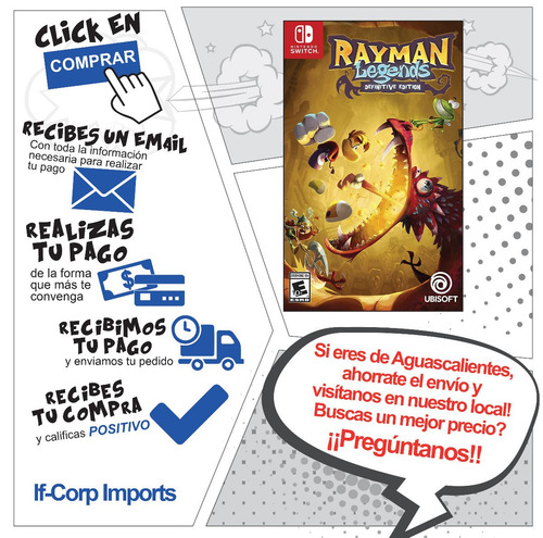 Nintendo Switch Rayman Legends Definitive Edition (Usado)