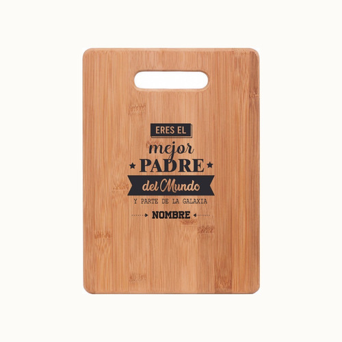 Tabla Bambú Con Diseño (regalo Día Del Padre)