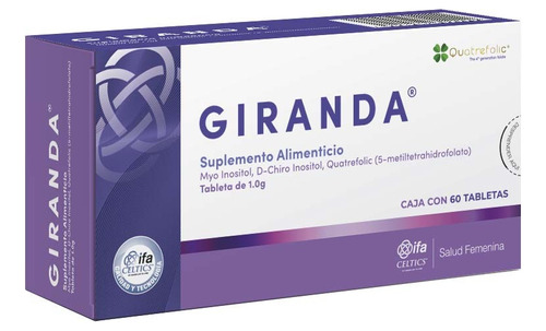 Giranda C/60 Tabletas (suplemento) Sabor Sin Sabor