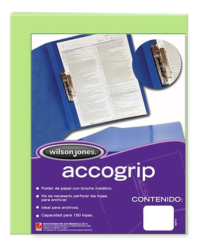 Folder De Papel Tamaño Carta Acco Accogrip P0966 Tipo Carpet