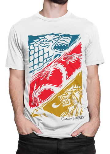 Camiseta Basica Game Of Thrones Casas De Westeros Unissex