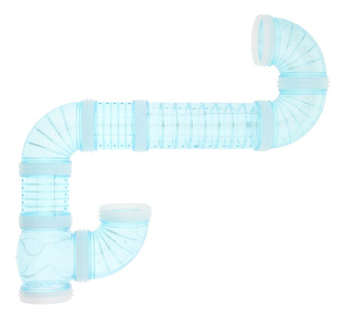 2 Tubo De Jaula Hámster Amusement Line Tube Toys Azul