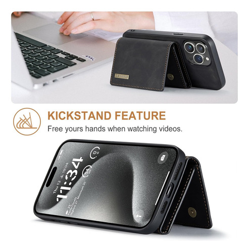 Funda Tipo Cartera Con Atracción Magnética For iPhone