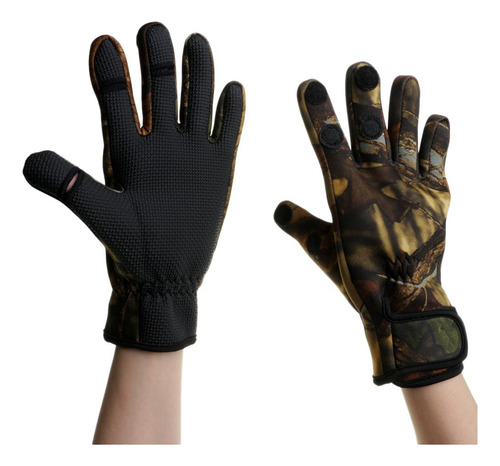 1 Par De Guantes Transpirables Secado Ajuste L Camuflaje