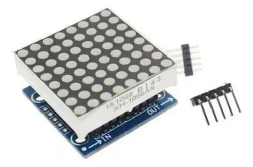 Módulo Matriz De Led 8x8 Com Max7219 Led 3mm - Azul