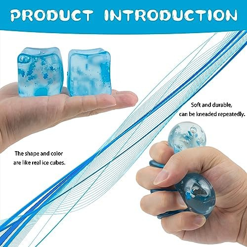 Juguete Squishy Tpr Bloque De Hielo Transparente Mochi