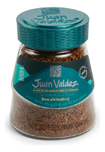 Café Juan Valdez Liofilizado Descafeinado 95gr