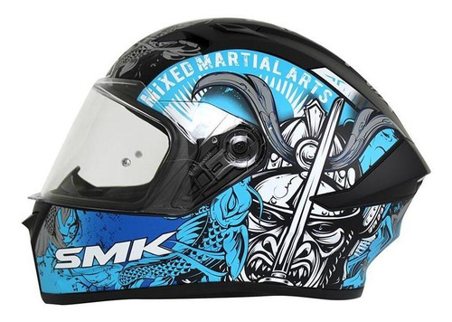Imagen 2 de 6 de Casco Integral Smk Stellar Samurai Visor Simple