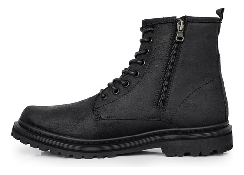 Borcego Cuero Hombre Botineta Lisa Clasica Bota Briganti