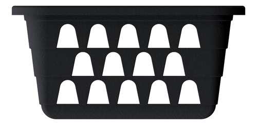 Kit 04 Cestos Organizadores Multiuso Preto 16x12x6cm