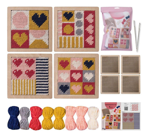 Juego De Aguja De Lengüeta Para Posavasos, Bricolaje, Punto