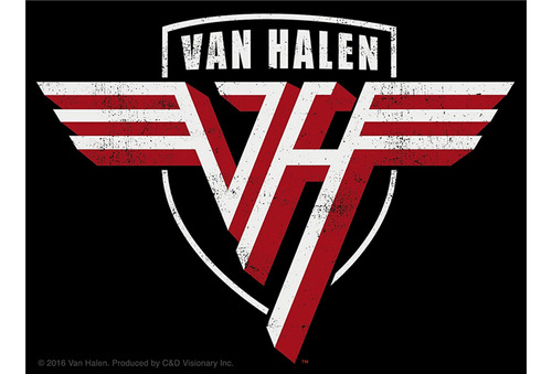 C & D Visionary Van Halen Shield Logo Calcomania Pegatinas