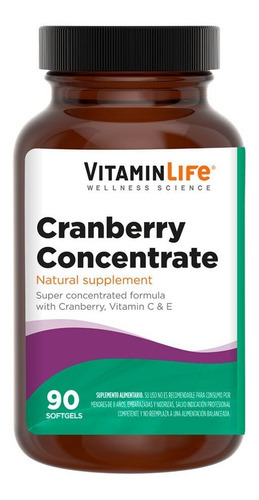 Cranberry Concentrate (90 Cápsulas) Vitamin Life 