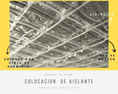 Imagen 2 de 5 de Aislante Aislatech Doble Aluminio 10mm C/ Solape