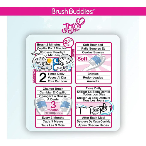 Brush Buddies Jojo Siwa - Juego De 3 Cepillos De Dientes, Mu