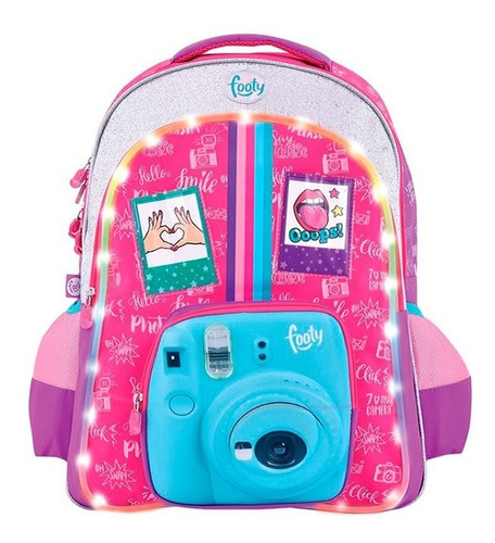 Mochila Footy Cámara 18'' - Luz Led Recargable - F813 - Vaj