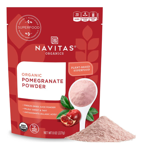 Navitas Organics - Polvo De Granada De 8 Onzas, Bolsa, 45 Po