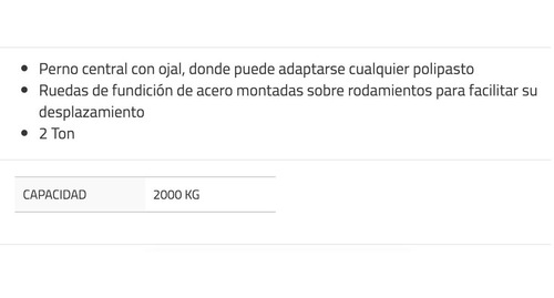 Troles 2000 Kg 2 Ton Surtek Trol Garrucha Viga 151008