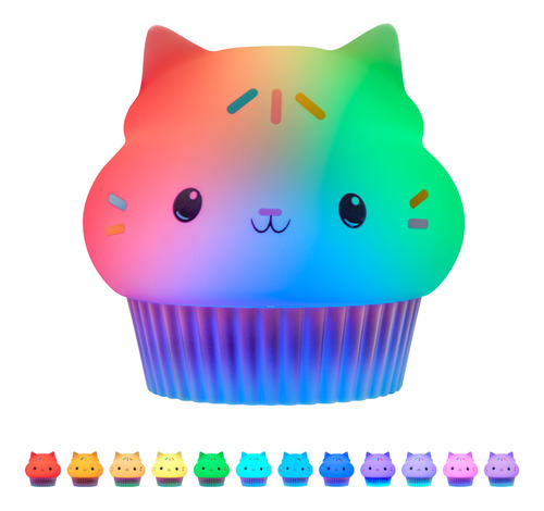 Luz Nocturna Gabby S Dollhouse Cakey Cat Lámpara De Mesa Color De La Estructura Color De La Pantalla