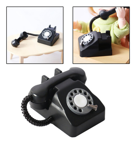 Mini Modelo De Teléfono En Miniatura A Escala 1/12 Retro,
