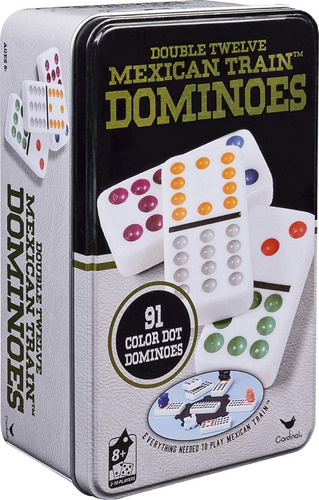 Domino Doble Doce Mexican Train 91 Fichas Colores Original