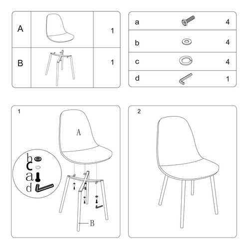 Asiento De Tela Moderno Para Comedor Y Cocina Juego De 4 Azu