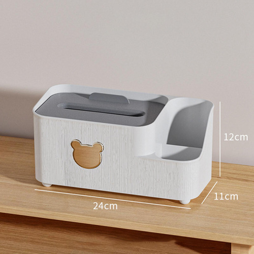 Caixa De Lenços De Papel Organizador De Mesa Para S Branco