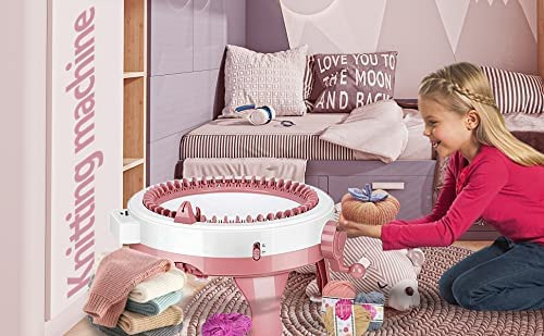 Máquina De Tejer Con Contador De Filas, 48 Agujas De Tejer Tabla Giratoria De Doble Punto Kit Para Calcetines, Sombreros, Calabazas, Telar Redondo Para Adultos O Niños