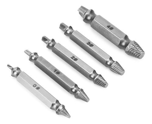 Extractor De Tornillos Dañados, 5 Brocas Hss Speed Out Doble
