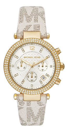 Reloj Mujer Michael Kors Mk6916 Cuarzo Pulso Blanco En Pvc