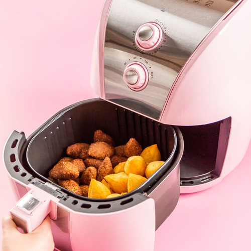 Fritadeira Air Fryer Britânia Bfr40rs Rosa 5l 1500w 220v