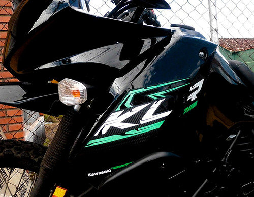 Imagen 3 de 9 de Calcomanias Kawasaki Klr 650 Carbono Resina Designpro