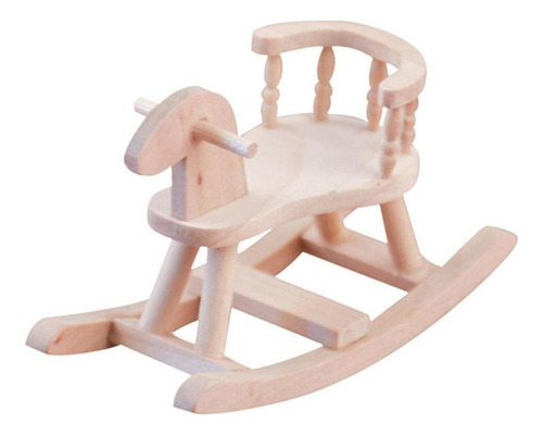 1/12 Casa De Muebles De Para Niños Caballo Mecedor De