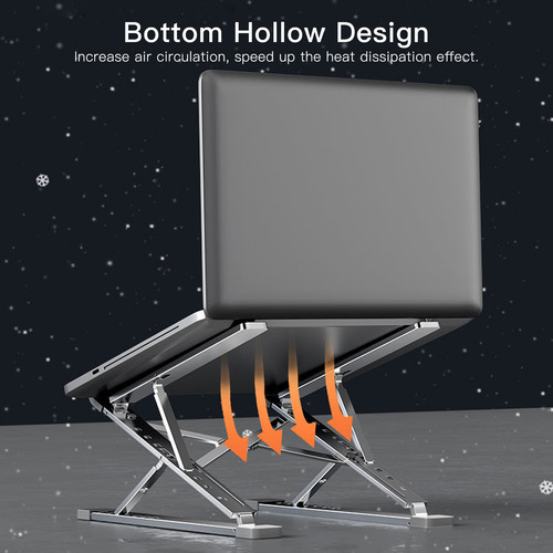 Soporte Ergonómico Plegable De Aluminio Para Computadora Por
