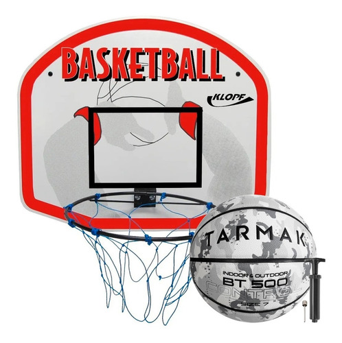 Imagem 1 de 7 de Tabela De Basquete Mdf Aro E Rede Klopf 1017 Bola Oficial N7