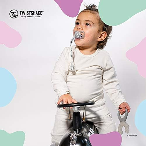 Twistshake 2x Pacifier 6+m Negro Blanco-pacificador De Silic