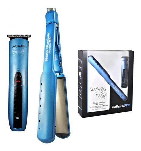 Kit Babyliss Plancha Humedo Seco 2073 + Mini Trimmer Stealth